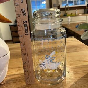 Vintage glass goose jar